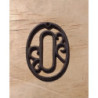 Cyfra 0 ozdoba ścienna żeliwna