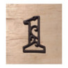 Cyfra 1 ozdoba ścienna żeliwna