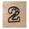 Cyfra 2 ozdoba ścienna żeliwna