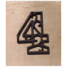 Cyfra 4 ozdoba ścienna żeliwna