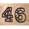Cyfra 4 ozdoba ścienna żeliwna