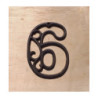Cyfra 6 ozdoba ścienna żeliwna