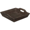 Mała drewniana taca kwadratowa styl rustykalny