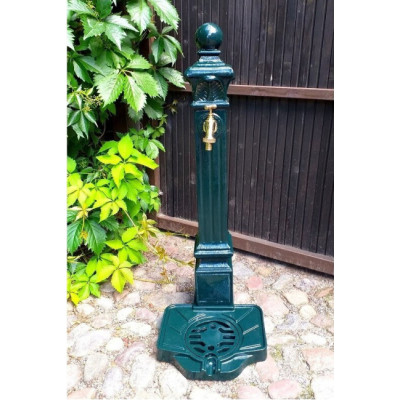 Kran ogrodowy zielony aluminiowy