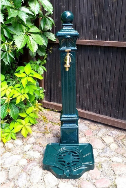 Kran ogrodowy zielony aluminiowy