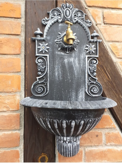 Umywalka ogrodowa aluminiowa antique czarna