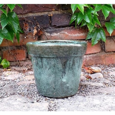 Donica prosta z rantem zielona