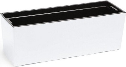 Skrzynka z połyskiem biała z wkładem