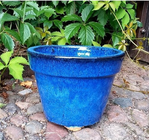 Donica prosta z rantem niebieska