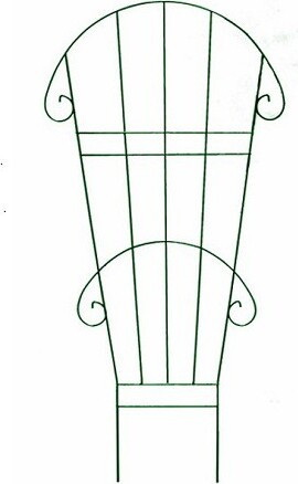 Metalowy ciemnozielony parawan zaokrąglony