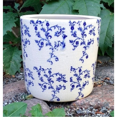 Doniczka Florentyna walec niebieski