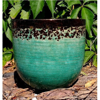 Doniczka Amber turkusowa