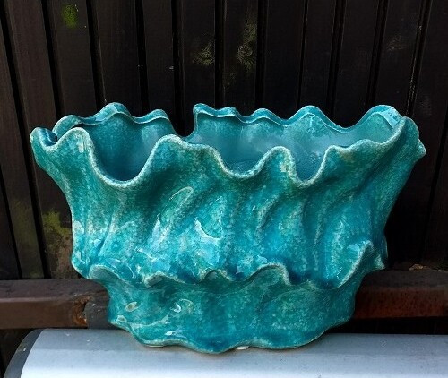 Doniczka Lajla L turkusowa