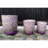 Doniczka Nova Kalka kwiaty fioletowe