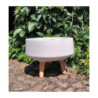 donica betonowa misa na nóżkach biała