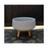 donica betonowa misa na nóżkach biała