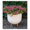 donica betonowa na nóżkach biała