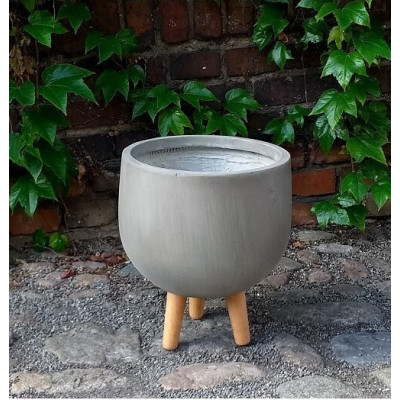 donica betonowa na nóżkach szara
