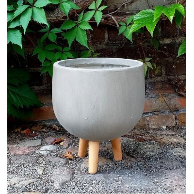 donica betonowa na nóżkach szara