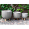 donica betonowa na nóżkach szara