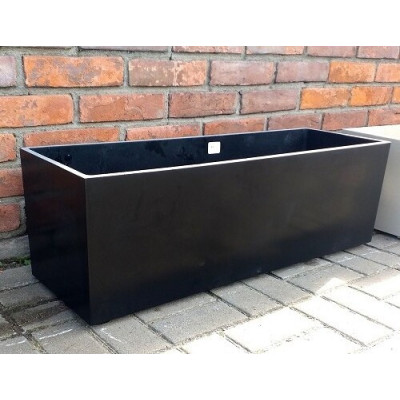 Donica Granit Kubi skrzynia długa czarna