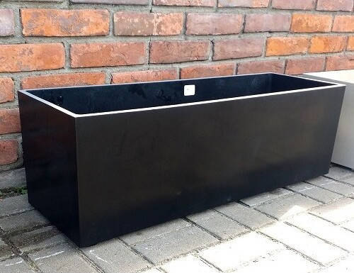 Donica Granit Kubi skrzynia długa czarna