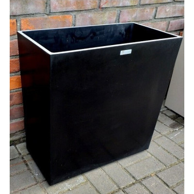 Donica Granit Kubi skrzynia wysoka ścianka czarna