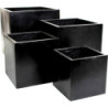 Donica z włókna szklanego czarny sześcian