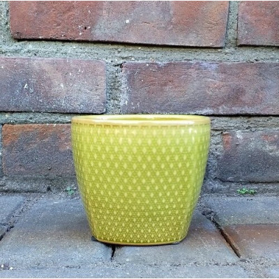 Doniczka Vintage Retro zielona osłonka