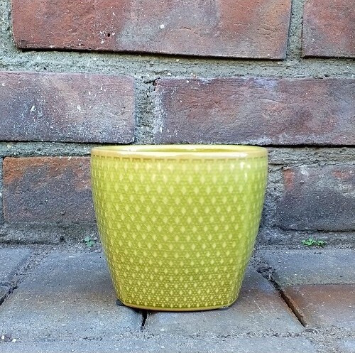 Doniczka Vintage Retro zielona osłonka