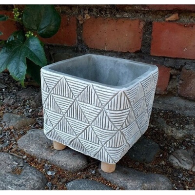 Doniczka Etno kwadratowa na nóżkach