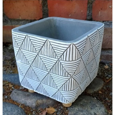 Doniczka Etno kwadratowa na nóżkach