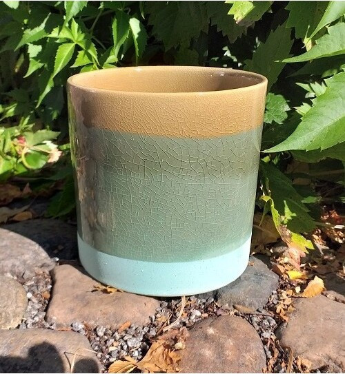 Doniczka walec Oliwkowy Gaj