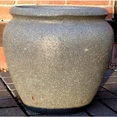 Donica waza pękata szary kamień