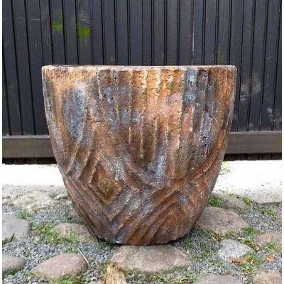 Doniczka Sirocco Old okrągła prążki