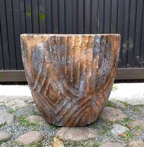 Doniczka Sirocco Old okrągła prążki