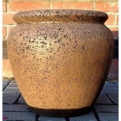 Donica waza pękata brązowy kamień