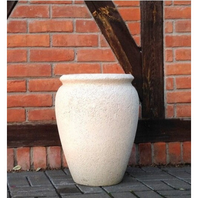 Donica waza wysoka biały kamień