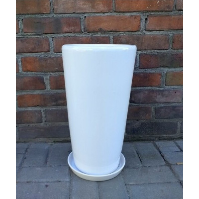 Donica - wazon Junia stożek biała