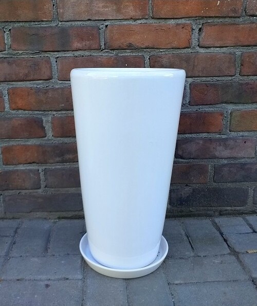 Donica - wazon Junia stożek biała