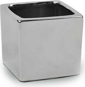 Doniczka Mirror srebrny lustrzany sześcian