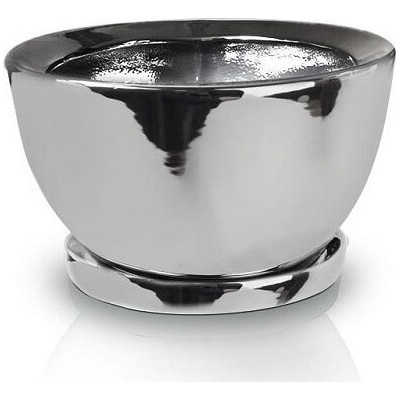 Donica Mirror Mood srebrna lustrzana duża misa z podstawkiem