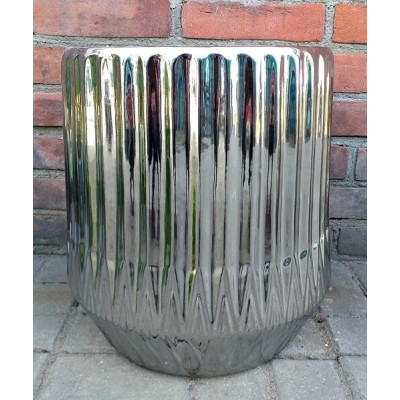 Donica Mirror Mood srebrna lustrzana  geometryczny wzór