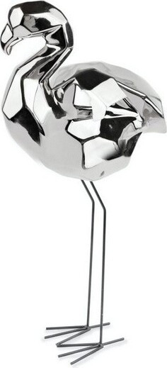 Flaming srebrny z opuszczoną głową