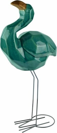 Flaming turkusowy z podniesioną głową