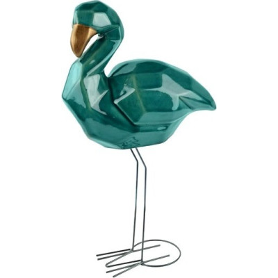 Flaming turkusowy z opuszczoną głową