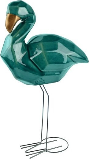 Flaming turkusowy z opuszczoną głową