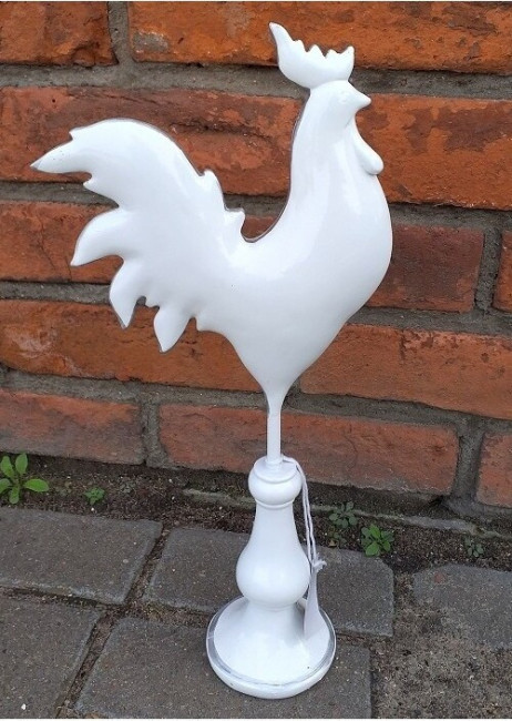 Kogut biały ze srebrną obwódką