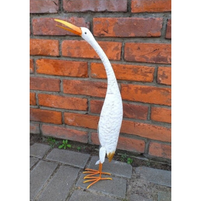 Biała kaczka metalowa