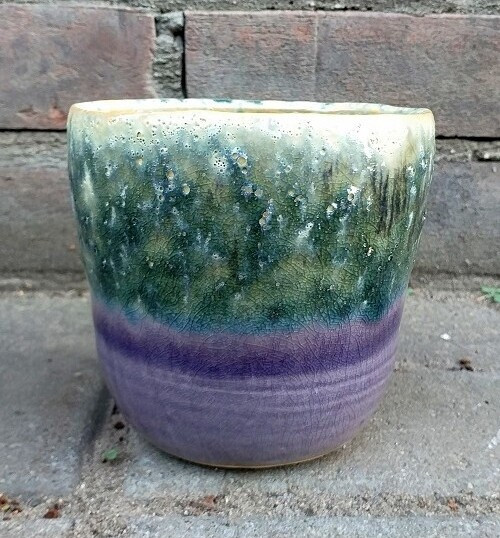 Doniczka Dik fioletowo-zielona